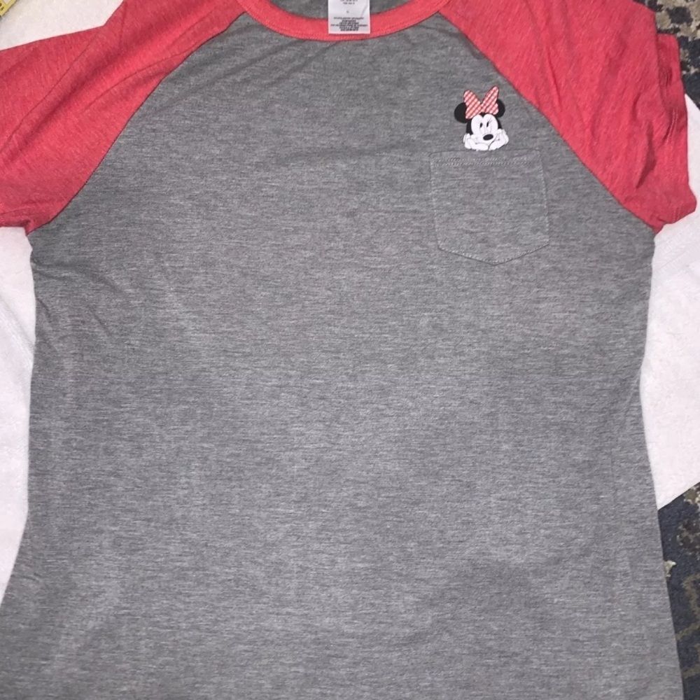 Disney Minnie Mouse Womens Jersey Shirt Sz Lg